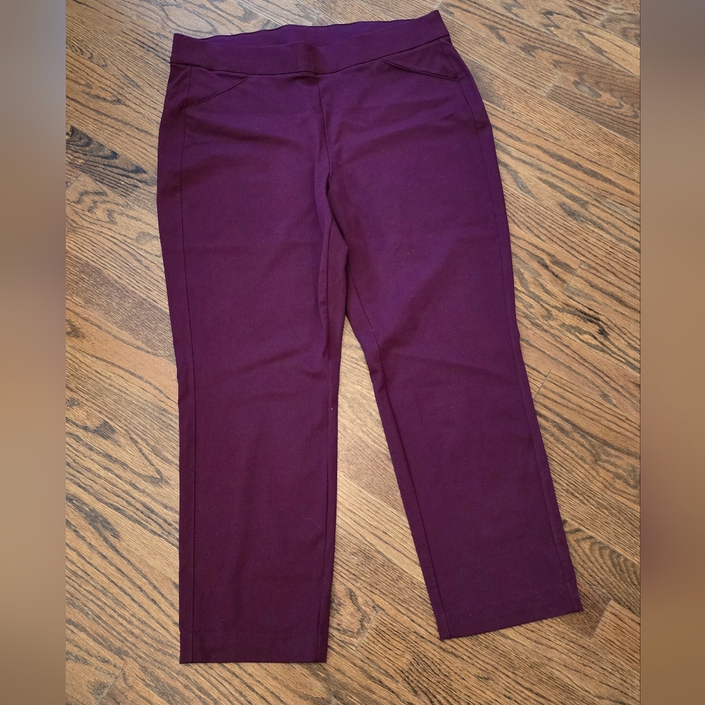 Chico's Burgundy 2.5R Traveler Pants